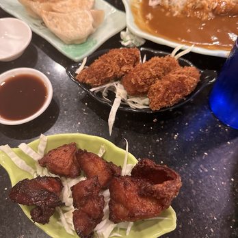 Nagoya Ramen - my burnt and left over scrap pieces of Mochiko Chix - Ramen Near Me - Mililani, Hawaii
