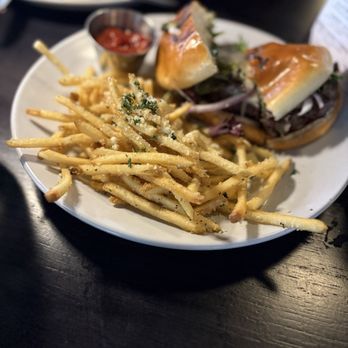 Vieux Carre - Hamburgers w/ truffle fries - French Near Me - Flower Mound, Texas Vieux Carre - Hamburgers w/ truffle fries - French Near Me - Flower Mound, Texas