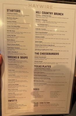 Menu photo 1 Haywire Dallas, TX Menu photo 1 Haywire Dallas, TX