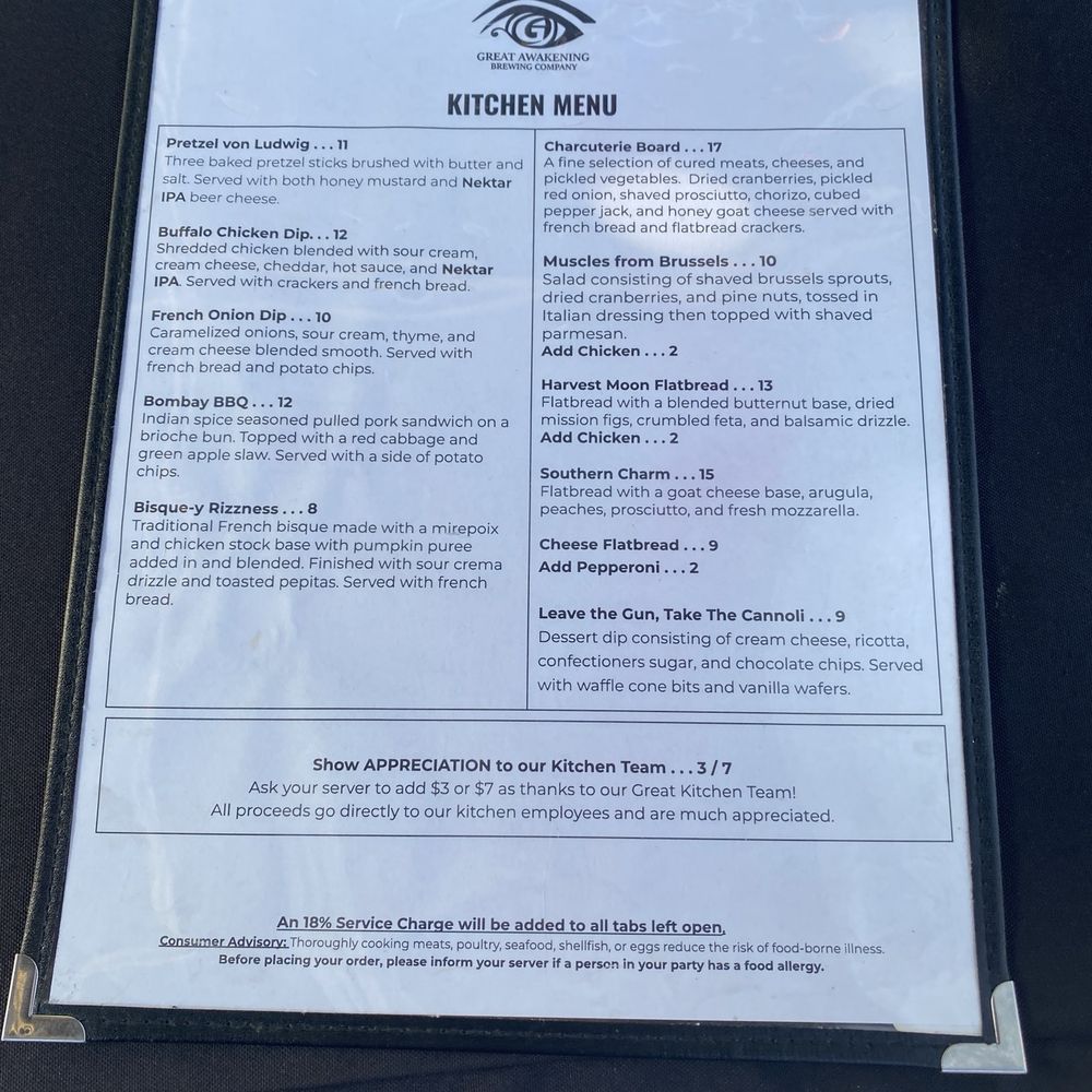 Great Awakening Brewing - Menu - Breweries Near Me - Westfield, Massachusetts Great Awakening Brewing - Menu - Breweries Near Me - Westfield, Massachusetts