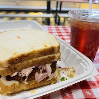 Hot Chicken Takeover - Chicken Sandwich with Sweet Tea - Southern Near Me - Columbus, Ohio