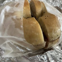 Poppyseed Bagel w/ Butter Poppyseed Bagel w/ Butter