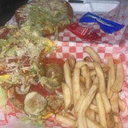 "Veggie Burger With Fries And Canned Soda Combo" "Veggie Burger With Fries And Canned Soda Combo"