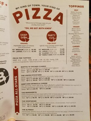 Menu photo 6 Bartoli's Pizzeria Chicago, IL