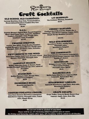 Menu photo 3 Cooper's Ale House Greensboro, NC Menu photo 3 Cooper's Ale House Greensboro, NC
