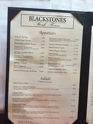 Menu photo 2 Blackstones Steakhouse Norwalk, CT Menu photo 2 Blackstones Steakhouse Norwalk, CT