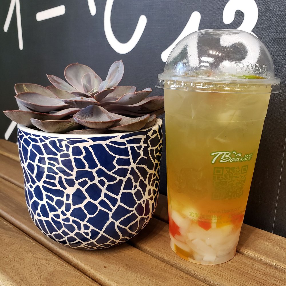 Tbaar Cafe Oakleaf - Lychee Lime Green Tea ($4.75: Jelly & Lychee added .50 cents each) - Cafes Near Me - Jacksonville, Florida