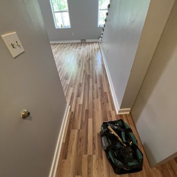 A Y Construction - Laminate floor and new trim! - Drywall Installation & Repair Near Me