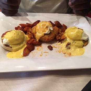 The Union Kitchen - Trio Benedict $21 consists of crab, traditional and I think carnitas Benedict. Very good - New American Near Me - Kingwood, Texas The Union Kitchen - Trio Benedict $21 consists of crab, traditional and I think carnitas Benedict. Very good - New American Near Me - Kingwood, Texas