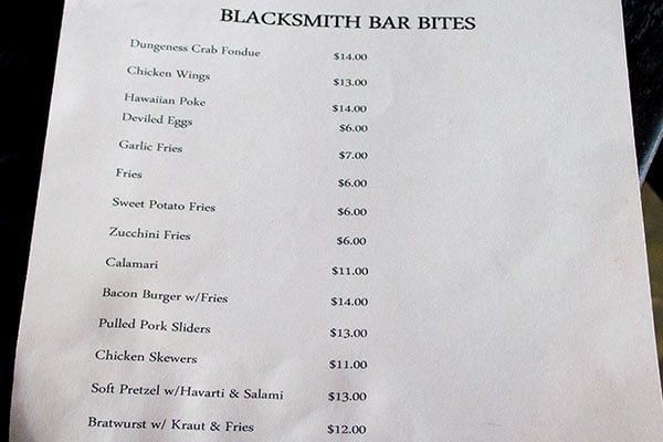 Menu photo 7 Blacksmith Redwood City, CA