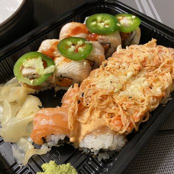 Kusshi - Seared Yellowtail Roll,  Firecracker Roll - Sushi Bars Near Me - Bethesda, Maryland