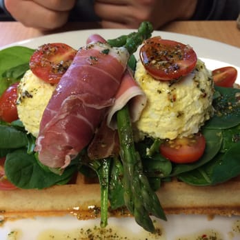 Le Petit Belge - Egg salad w/spinach, ham, asparagus, and baby tomatoes - Breakfast & Brunch Near Me - Vancouver, British Columbia Le Petit Belge - Egg salad w/spinach, ham, asparagus, and baby tomatoes - Breakfast & Brunch Near Me - Vancouver, British Columbia