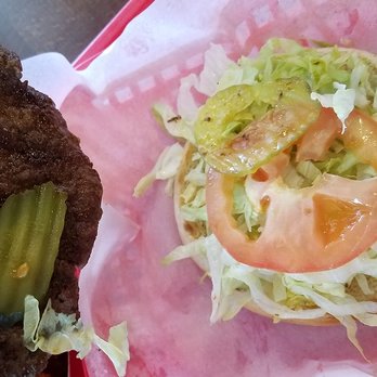 Olive Burger - Sad tomato slice. - Burgers Near Me - Richardson, Texas