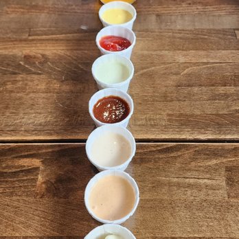 Hammer Burger - Have a beautiful of selection of sauces! - Burgers Near Me - Santa Ana, California