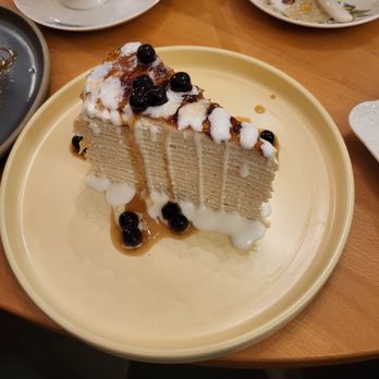 Prince Tea House - Edison - Brown sugar Boba Mille crepes cake - Desserts Near Me - Edison, New Jersey