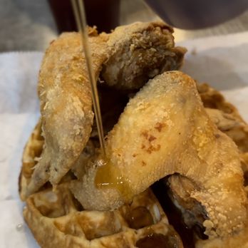 Scratch Fried Chicken - * Chicken & Waffles  * Korean Glaze Flavor (dipping sauce) - Chicken Wings Near Me - Greensboro, North Carolina