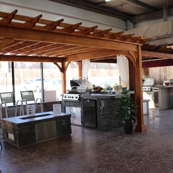 Best In Backyards - Wooden pergolas and outdoor kitchen islands on display at Best in Backyards in Mahopac, New York. - Home & Garden Near Me - Mahopac, New York