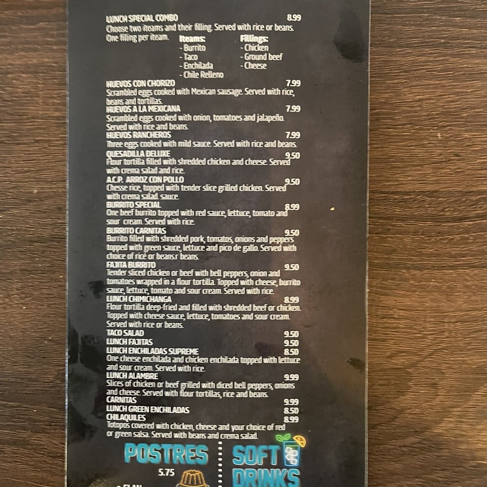 Que Bueno Bar & Grill - menu - Mexican Near Me - Irmo, South Carolina Que Bueno Bar & Grill - menu - Mexican Near Me - Irmo, South Carolina