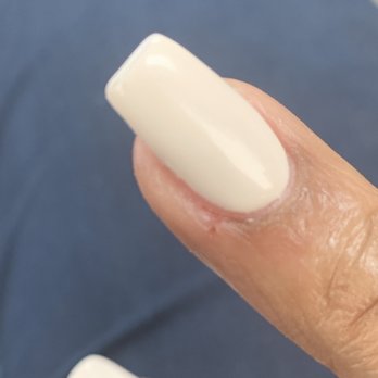Ombre Nails - Cut ginger nail bed and nail not filed correctly - Nail Salons Near Me - Los Angeles, California
