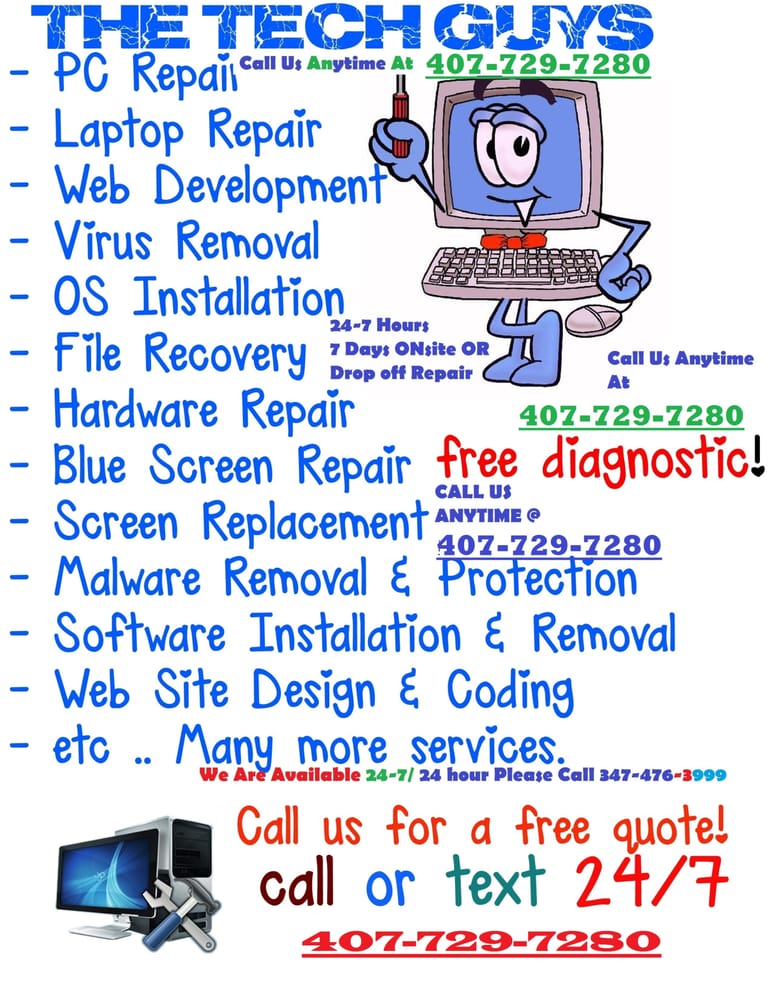 THE TECH GUYS PROFESSIONAL COMPUTER LAPTOP AND WEB SERVICES Updated