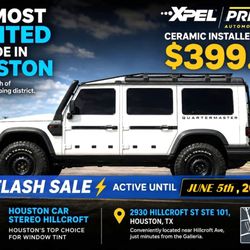 Houston Car Stereo - Premium ceramic tint for heat rejection, UV protection and privacy on luxury SUVs, trucks and daily drivers in Katy, Sugar Land, Pearland