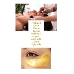 Bernadette's Massage Therapy & Spa - Warm stone facial massage with 24k gold eye pads to soothe dark puffy eyes and keep fine lines away. $80