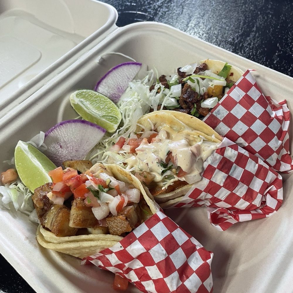 Fillo’s - Pork belly, shrimp and al pastor tacos - Mexican Near Me - Kapaa, Hawaii
