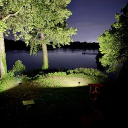 Brave New Restaurant - Our view after sunset overlooking the river