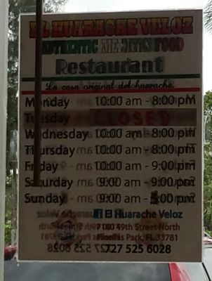 Menu photo 4 El Huarache Veloz Pinellas Park, FL