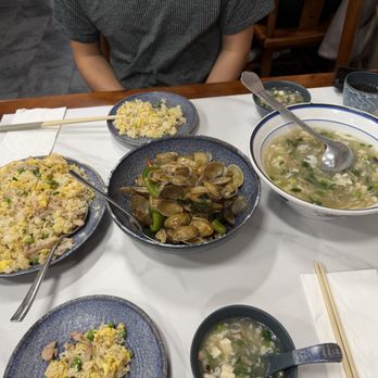Wang Jia Wei - Pork fried rice, east bay soup, basil clams. - Chinese Near Me - Union City, California Wang Jia Wei - Pork fried rice, east bay soup, basil clams. - Chinese Near Me - Union City, California
