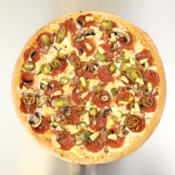 Pizza Trio - The Santa Ana- Pepperoni Bacon Mushroom Pineapple Jalapeno - Pizza Near Me - Santa Ana, California Pizza Trio - The Santa Ana- Pepperoni Bacon Mushroom Pineapple Jalapeno - Pizza Near Me - Santa Ana, California