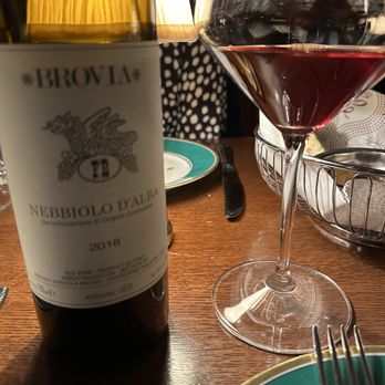 Contessa - Boston - Bottle of 2018 Brovia Nebbiolo   $108 Restaurant/ $48-$50 at Retail  4/5 - Italian Near Me - Boston, Massachusetts