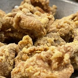 Rekado Restaurant - Chicken Skin - it's not spicy at all. It does come with a vinegar & chili dip
