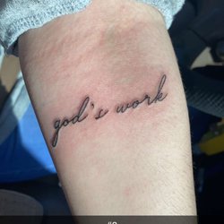 Fishpig Ink Tattoo & Body Piercing - My beautiful lettering I got done today. Very well place, put, and feeling! I highly recommend.