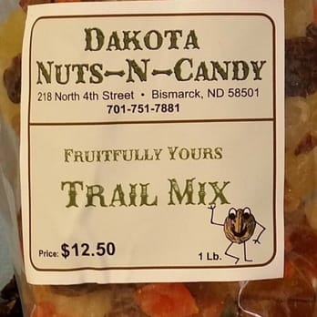 Dakota Nuts-N-Candy - ows a bag of trail mix - Candy Stores Near Me - Bismarck, North Dakota Dakota Nuts-N-Candy - ows a bag of trail mix - Candy Stores Near Me - Bismarck, North Dakota