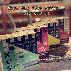 PuffnUp Smoke & Vape - Hype max 1500 puff. We have biggest selection of disposables and salt nic.