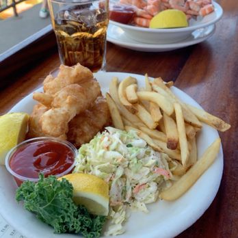 Brophy Bros - Lightly buttered cod, fresh fries, good coleslaw - peel & eat shrimp - Seafood Near Me - Santa Barbara, California