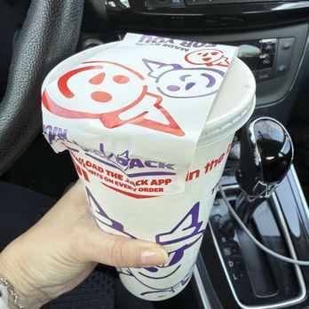 Jack in the Box - Drink covered for safely handling! - Burgers Near Me - Saginaw, Texas Jack in the Box - Drink covered for safely handling! - Burgers Near Me - Saginaw, Texas