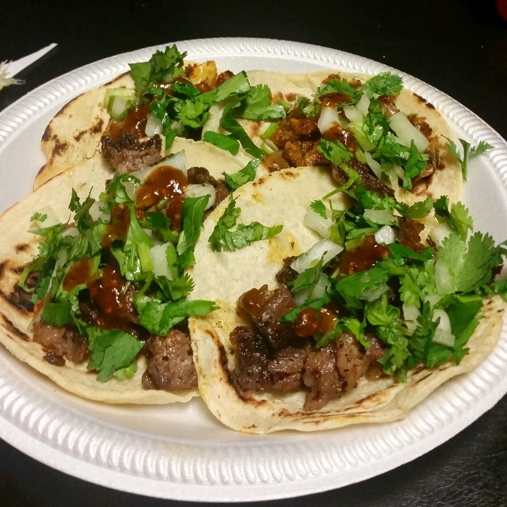 Taqueria Pancho Villa - 2 carne asada and 2 al pastor tacos. - Mexican Near Me - Dover, Florida Taqueria Pancho Villa - 2 carne asada and 2 al pastor tacos. - Mexican Near Me - Dover, Florida