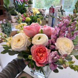 $49 "bite size" pastel congratulatory bouquet (baby girl)