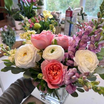 Flower Fix - $49 "bite size" pastel congratulatory bouquet (baby girl) - Florists Near Me