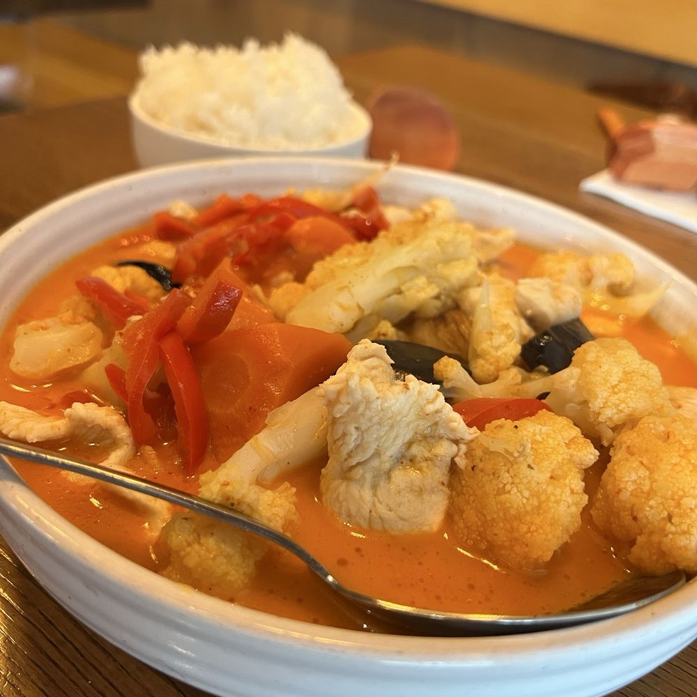 Red Curry Chicken. Also available with shrimp and vegetable.
