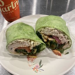 Chipotle Chicken Wrap Matcha Latte
