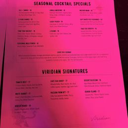 drinks menu drinks menu