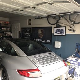 Garage with 2 tone paint Garage with 2 tone paint