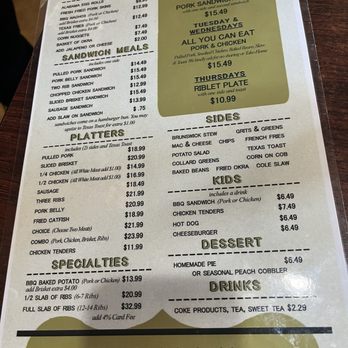 Brother's BBQ - Menu - Barbeque Near Me - Pensacola, Florida