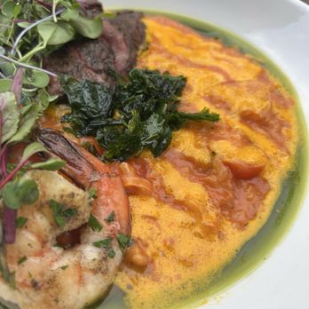 Percy - Summer Risotto with shrimp and skirt steak. Strong tomato flavor, needed salt. Shrimp and steak were spot on. Overall would order again. - Desserts Near Me - Boise, Idaho