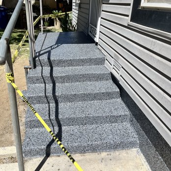 Cisneros Decorative Concrete - Front door steps - Flooring Near Me - Bakersfield, California