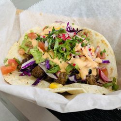 Bandito Burrito Truck - Baja taco with steak (DELICIOUS)