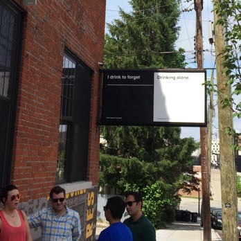 HangOverEasy - The outside scene at Hangover Easy. Loved the Cards Against Humanity-inspired signage. - Breakfast & Brunch Near Me - Cincinnati, Ohio